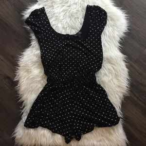 Topshop Black and White Heart Romper